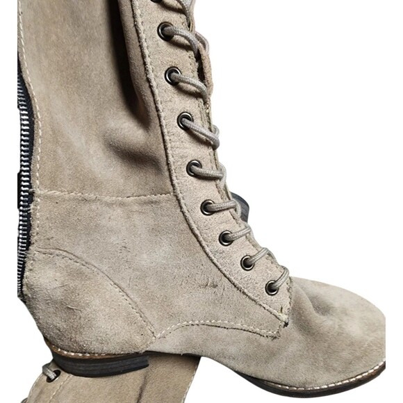 FREE PEOPLE Tennessee Over Knee Leather Boots Size US 7 Boho Hippie - Picture 11 of 14